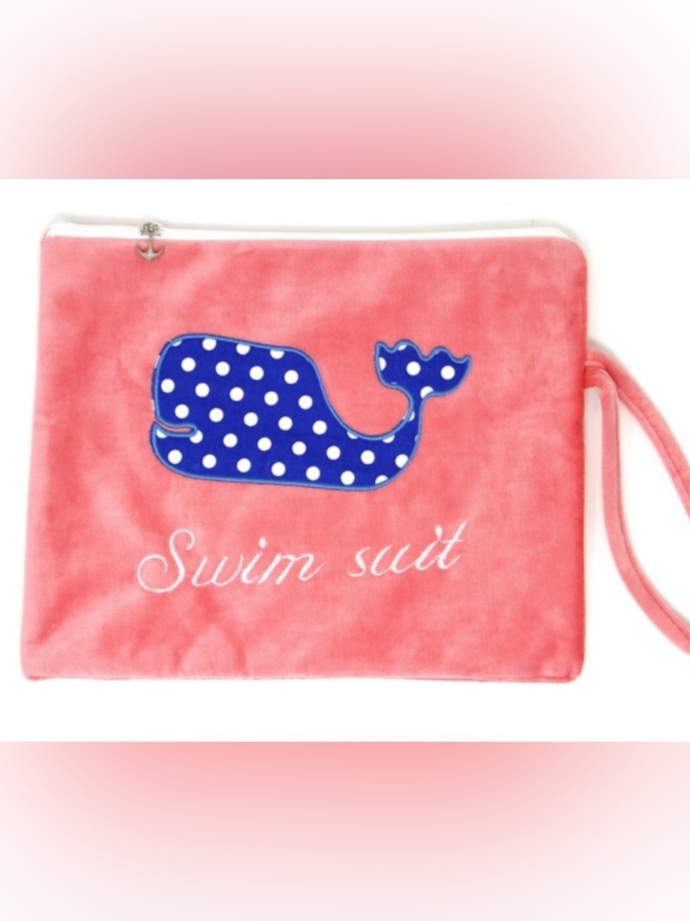 SALE Whale Bikini Wet Bag Water Proof 12” x 7” NWT